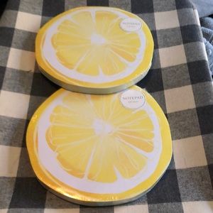 2 Large Lemon Notepads, remind someone to make lemonade out of lemons, 120 sheet